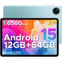 Doogee TAB A9 - Tablet - Android 15 - 12GB RAM + 64GB ROM（2TB/TF） - 10 Inch - 6580 mAh - 5G WiFi - Tablet Unisoc T310 - Dubbele Luidspreker - 3,5 mm aansluiting - Face ID - Blauw