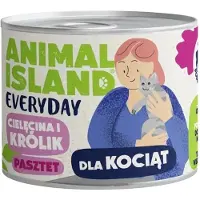 Animal Island Kalfs- & Konijnenvlees – Natvoer voor kittens – 12x185g