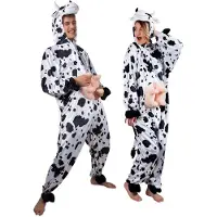 Boland Koeien kostuum - onesie - one size - volwassenen - koe - carnaval - dierenpak
