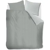 Rivièra Maison Dekbedovertrek Twisted Grijsgroen Katoen-260 x 200 / 220 cm | Extra Breed