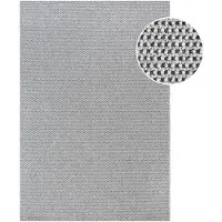 Muratap Lora plus laagpolig effen vloerkleed geweven design wit- 80x200 cm