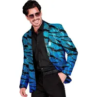 Widmann Paillettencolbert blauwe golven