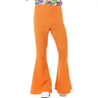 Smiffys Mooie oranje hippie broek Party voor heren