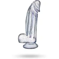 Blush Naturally Yours Bling Sparkling Dildo - Transparant - 19 cm