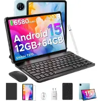 Doogee TAB A9 VIP - Tablet - 9 GB RAM + 64 GB ROM (2TB/TF) - 10,1" HD IPS - Android 15 - 6580 mAh - 5G WiFi - Face ID - met toetsenbord en stylus - dubbele luidspreker - Blauw