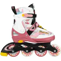 Nijdam Inline Skates Verstelbaar - 33-37 - Fruity Fro-yo - Roze/Wit