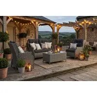Garden Collections New Castle stoel-bank loungeset 4-delig