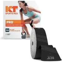 KT Tape Jumbo pro roll 38 meter 150 strips zwart precut