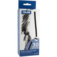 Milan Box 30 Natural Charcoal Sticks (cylindrical Ø 6 8 Mm) Grijs