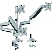 Logilink BP0052 Tafelbeugel voor monitor Aantal monteerbare displays: 3 Display(s) 33,0 cm (13) - 81,3 cm (32) Zilver Kantelbaar, Zwenkbaar