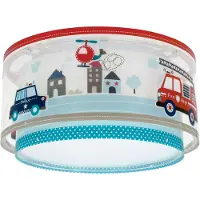 DALBER Plafondlamp POLICE, dimbaar, multicolor, Kinderkamer, Kunststof, plafondlamp
