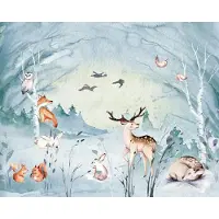Overig Fotobehang Animal Sleepover - Meerkleurig - 2,80m X 350cm
