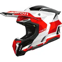 Airoh Twist 3 Fancy, motorcrosshelm ,Rood/Wit/Zwart ,S