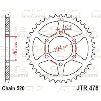 Jt 48t Achtertandwiel