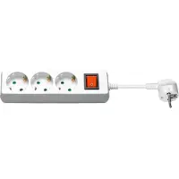 Microconnect Stekkerdoos, 3-weg Schuko stopcontact 3M Wit (3 x, CEE 7/3, 3 m)