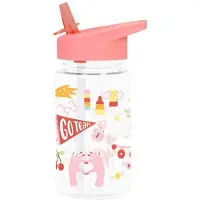 A Little Lovely Company Trinkflasche m. Strohhalme - 450 ml - Fu - - One Size - Trinkflaschen