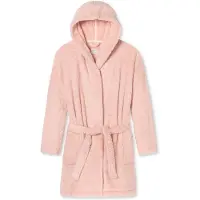 Schiesser Badjas kort ' Teddy Fleece ' rosé