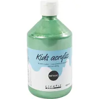 Packlinq Acrylverf Metallic, metallic, lichtgroen, 500 ml/ 1 fles