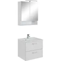 Held Möbel 2-delige wastafelset 60 cm Riga matwit wit 60x200x35 cm