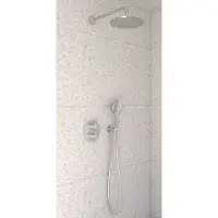 May Thermostatische Inbouw Doucheset - Wandarm - Staafhanddouche - Glijstang - Geborsteld Mat Koper Pvd - Messing - Kranen, Douchekranen, Douchesets, - Kranen, Douchekranen, Douchesets, Inbouw
