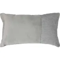 Mars & More Cushion velvet l. grey & corduroy 30 x 50 cm