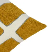 Mars & More Doby chenille jaquard kussen homing geel 45x45cm