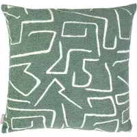 Mars & More Roy chenille jaquard kussen thijm groen 45x45cm