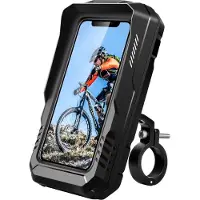 Universeel Fietstelefoonhouder, waterdicht, universele telefoonhouder voor motorfiets, scooter, 360 graden rotatie, telefoonhouder voor op de fiets met touchscreen en zonneklep, telefoonhouder voor 4,7 -