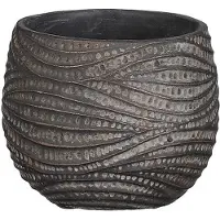 Mica Decorations HENDRICK BLOEMPOT - H9 X Ø11 CM - BRUIN