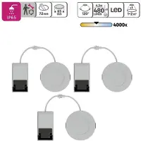Inspire 3-Stuks Kilia LED Inbouwspots Badkamer 480lm - 4000K - verlichting - 85mm - Wit - Waterdicht (IP65)