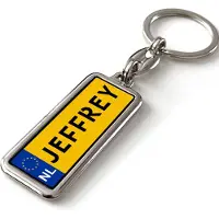 Custom Made Kenteken Sleutelhangers - Met Eigen Naam
