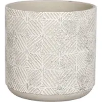 Mica Decorations JANA POT ROND L.GRIJS - H18,5XD19CM