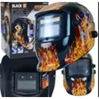 Black Automatische Lashelm Flame
