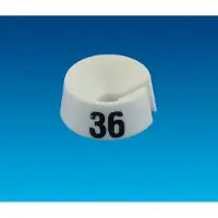 Mb spellen Maatdop / maataanduiding voor kledinghanger / kapstok MB2 wit/zwart 10 (25 stuks)