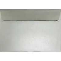Netuno Metallic (parelmoer) zilveren enveloppen A5 - 162 x 229 mm - C5 - 20 stuks - HK zelfklevend met plakstrip - 125 gram - Sirio Pearl -