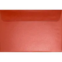 Netuno Metallic (parelmoer) rode enveloppen A5 - 162 x 229 mm - C5 - 20 stuks - HK zelfklevend met plakstrip - 125 gram - Sirio Pearl -