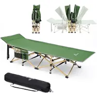 Famanu inklapbaar, campingbed, 188 x 71 cm, 204 kg, veldbedden, XXL, opvouwbaar, breed voor outdoor, tuin, camping, reizen, binnen