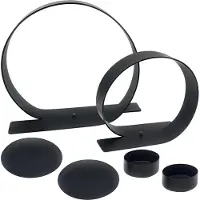 Timeless Candle Holders Set of 2 | Two-in-One | Tea Light Holder and Candle Holder for Pillar Candles & Decorative Glasses | Black | Modern Design | Gift