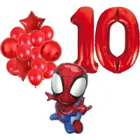 Amscan Spidey ballonnen pakket - 72x47cm - Folie Ballon set - Spiderman - Themafeest - 10 jaar - Verjaardag - Ballonnen - Versiering - Helium ballon