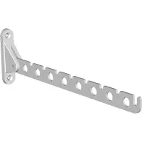 Element System Uitklapbare kledingstang, wandmontage, inclusief schroeven en pluggen, wit