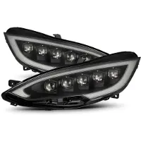 AlphaRex 12-21 Tesla Model S NOVA-Series LED Proj Headlights Blk w/Activtn Light & Seq.Sig / SB DRL