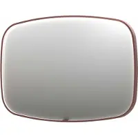Ink SP31 Spiegel Contour In Kader 100x80cm Directe LED - Geborsteld Mat Koper - Aluminium, Glas - Afgeronde Hoeken - Spiegels, Badkamerspiegels - 8718835318840