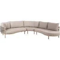 4 Seasons Outdoor Piacenza modulaire hoek loungeset 3 delig latte Taste 4SO