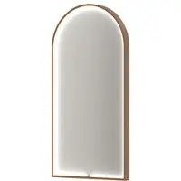 Ink SP37 Spiegel Toog In Kader 50x100cm Directe LED - Geborsteld Koper - Aluminium, Glas - Toog - Spiegels, Badkamerspiegels - 8718835388362