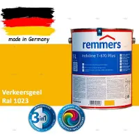 Remmers Induline T-670 PLUS Dekkende Houtbeits buiten – RAL 1023 Verkeersgeel – 5 L – Opvolger GW 310 Dekkend