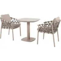4 Seasons Outdoor Manolo Piacenza bistro dining tuinset 3 delig keramiek latte Taste 4SO