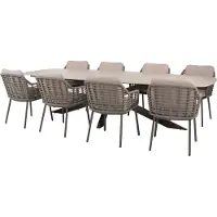4 Seasons Outdoor Prado Puglia dining tuinset 300x110xH75 cm 9 delig keramiek terre Taste 4SO