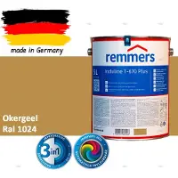 Remmers Induline T-670 PLUS Dekkende Houtbeits buiten – RAL 1024 Okergeel – 5 L – Opvolger GW 310 Dekkend