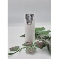 Subito Led kaars - Dekor - Koud wit - 1440 branduren - Wit/Zilver - Incl. batterij - Grafkaars - Led