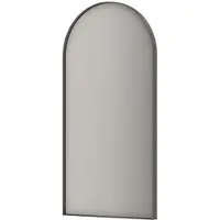 Ink SP36 Spiegel Toog In Kader 50x100cm Indirecte LED - Geborsteld Metal Black - Aluminium, Glas - Toog - Spiegels, Badkamerspiegels - 8718835388256